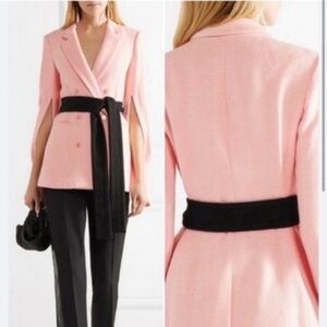 Elegant Pink Blazer with Black Belt